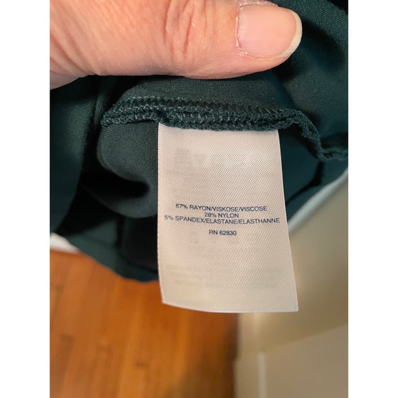 Lands' End Sleeveless Dress Green Scuba Knit Sz 10 Pockets - Picture 7 of 7